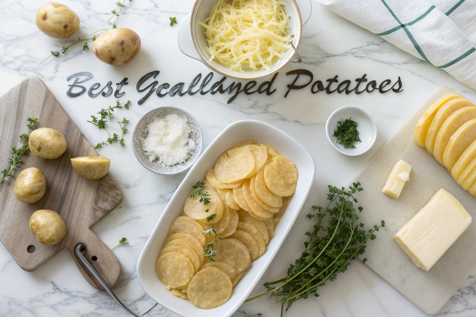 Ingredients for the Best Scalloped Potatoes