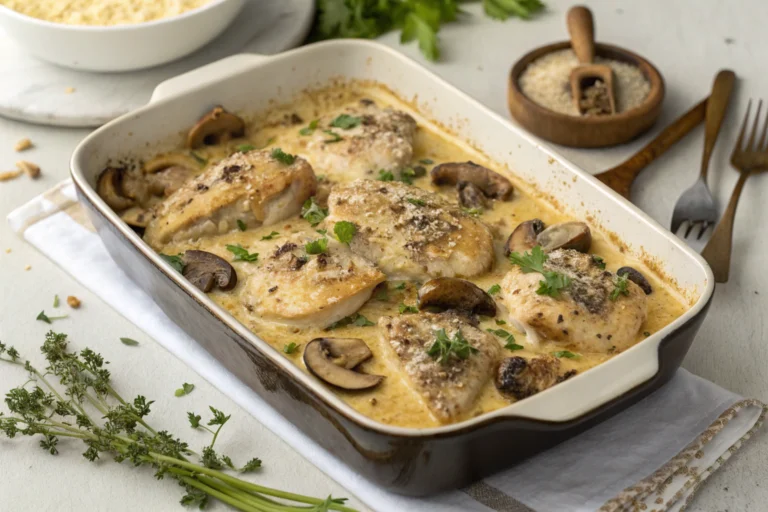 Creamy Chicken and Mushroom Bake