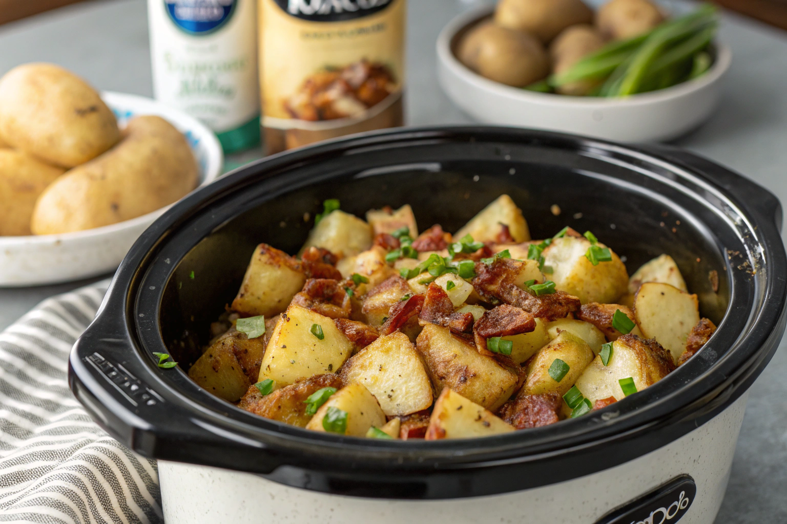 Crock Pot Bacon Ranch Potatoes