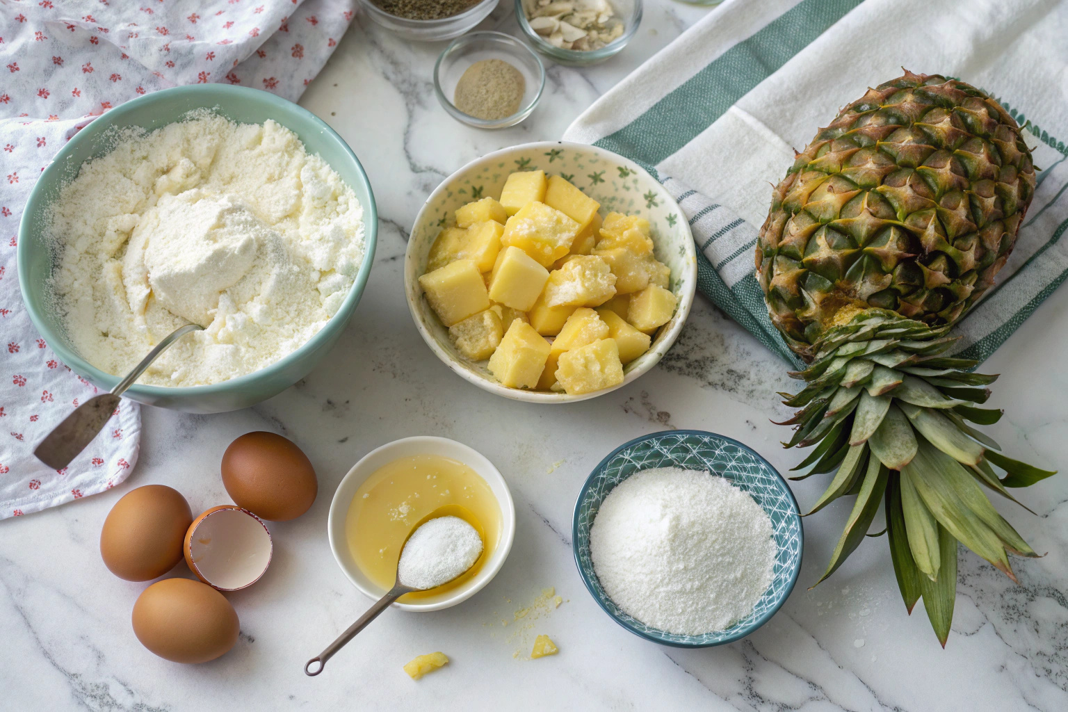 Ingredients for Juicy Pineapple Heaven Cake