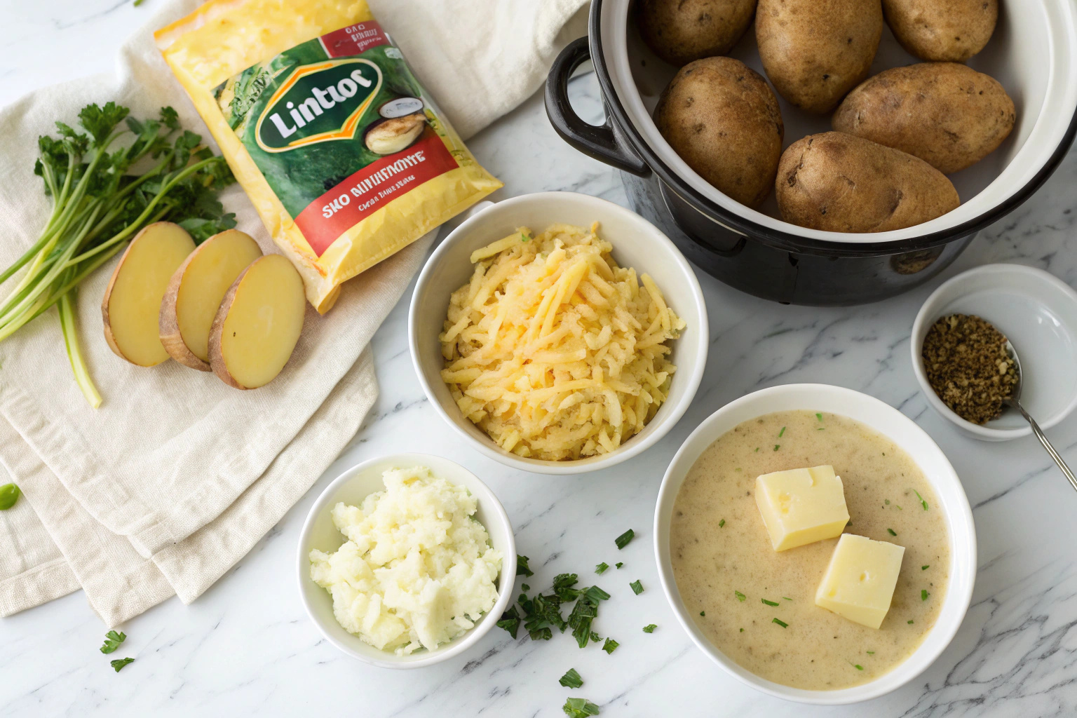 Slow Cooker Lipton Onion Potatoes ingredients
