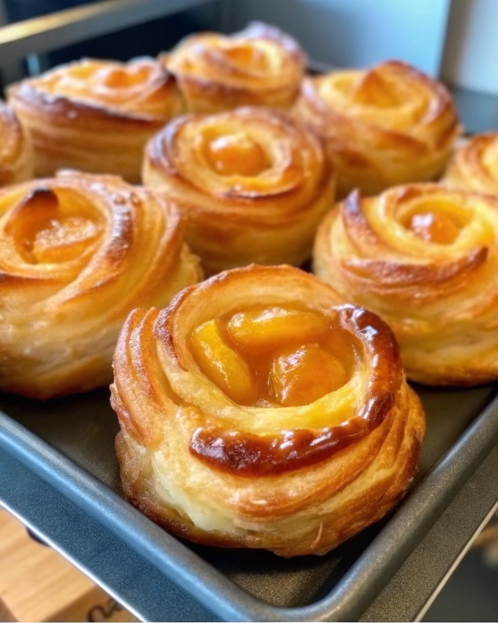 Peach Pie Cruffins