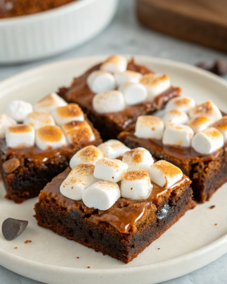 Sweet Potato Brownies Marshmallow Glaze