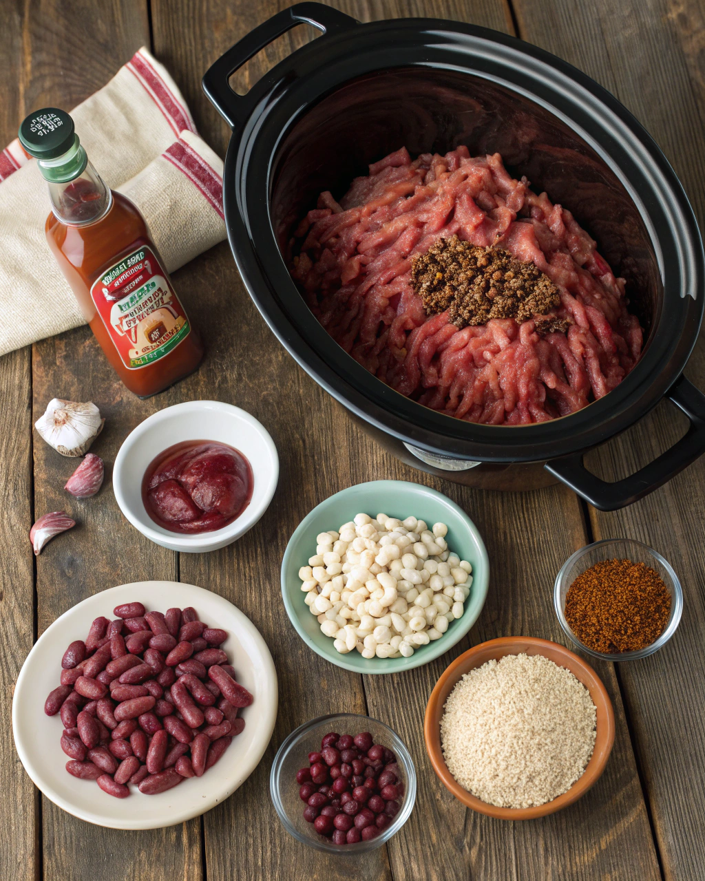 Slow Cooker Cowboy Beans Ingredients